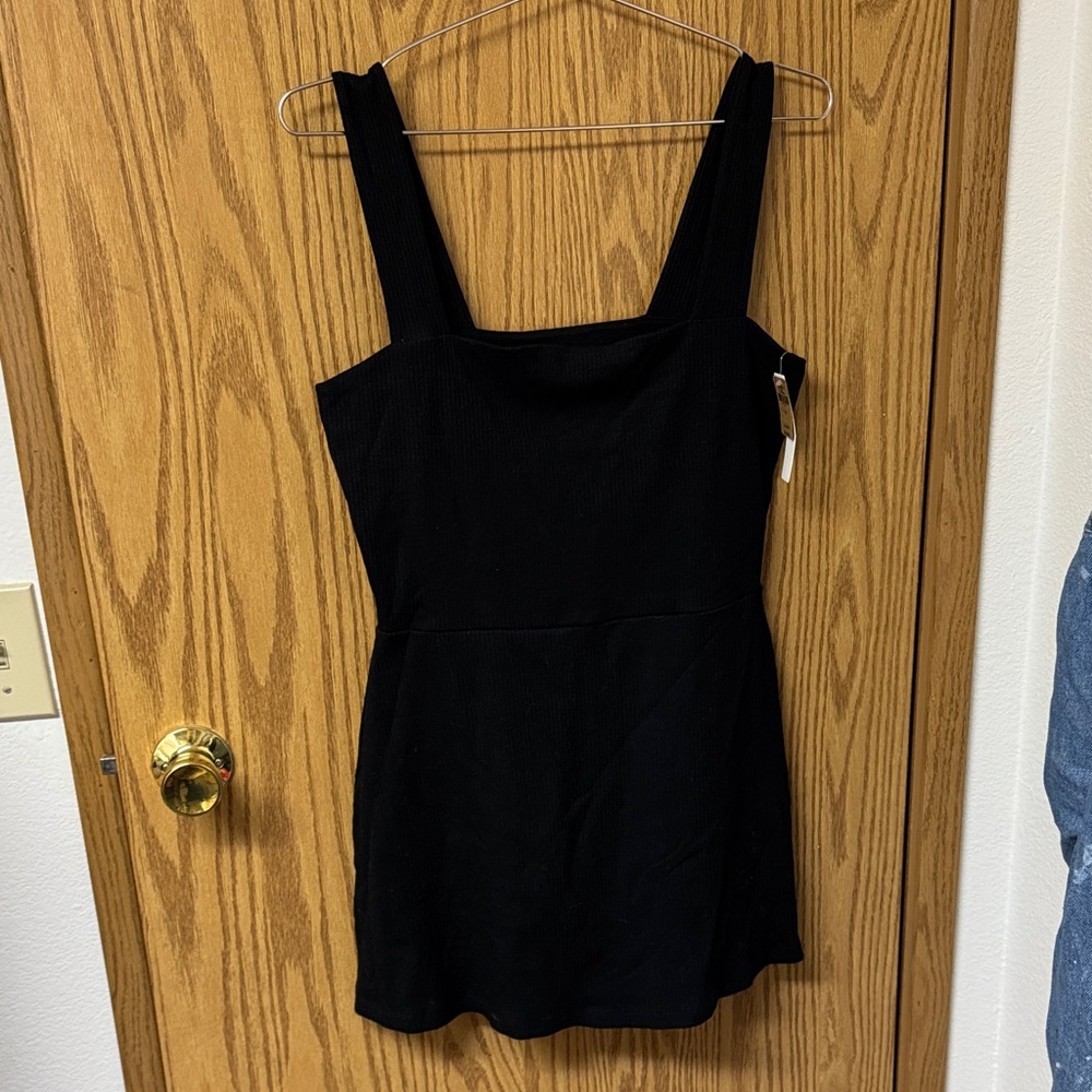 PINK Victoria's Secret Black Ribbed Top